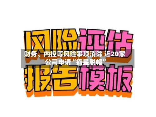 财务、内控等风险事项消除 近20家公司申请“摘星脱帽”-第2张图片