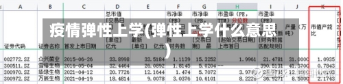 疫情弹性上学(弹性上学什么意思)