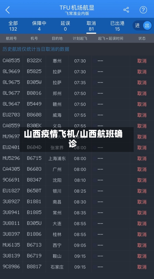 山西疫情飞机/山西航班确诊-第3张图片