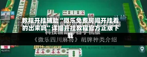 教程开挂辅助“微乐免费房间开挂看的出来吗”详细开挂教程官方正版下载