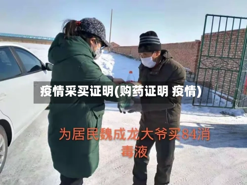 疫情采买证明(购药证明 疫情)