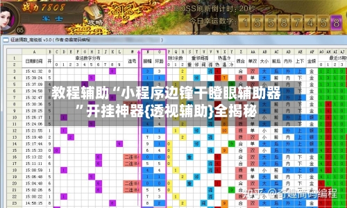 教程辅助“小程序边锋干瞪眼辅助器”开挂神器{透视辅助}全揭秘