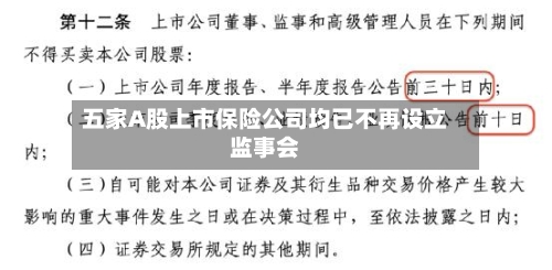 五家A股上市保险公司均已不再设立监事会