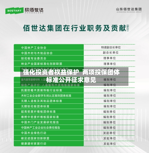 强化投资者权益保护  两项投保团体标准公开征求意见