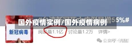 国外疫情实例/国外疫情病例