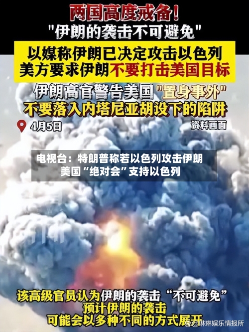 电视台：特朗普称若以色列攻击伊朗 美国“绝对会”支持以色列