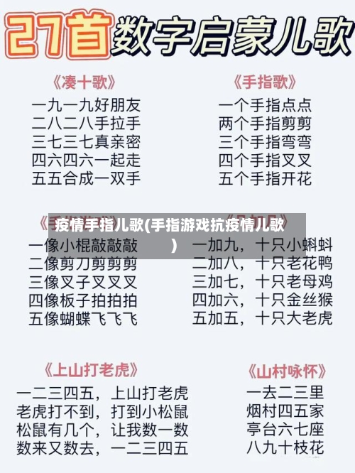 疫情手指儿歌(手指游戏抗疫情儿歌)